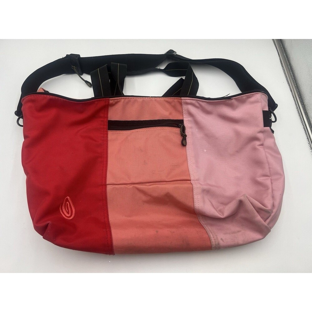 Timbuk2 Colorblock medium Messenger Bag Pink/Red Zip Closure Adjustable Strap